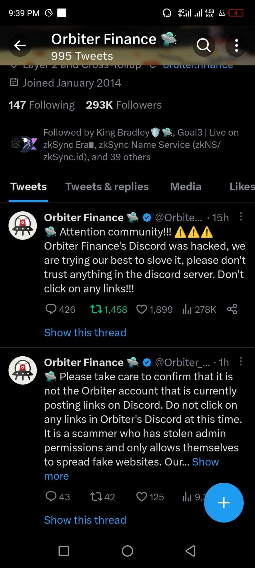 Response from Orbiter Finance