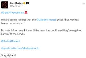 Beware of Fake Accounts in Orbiter Finance Project