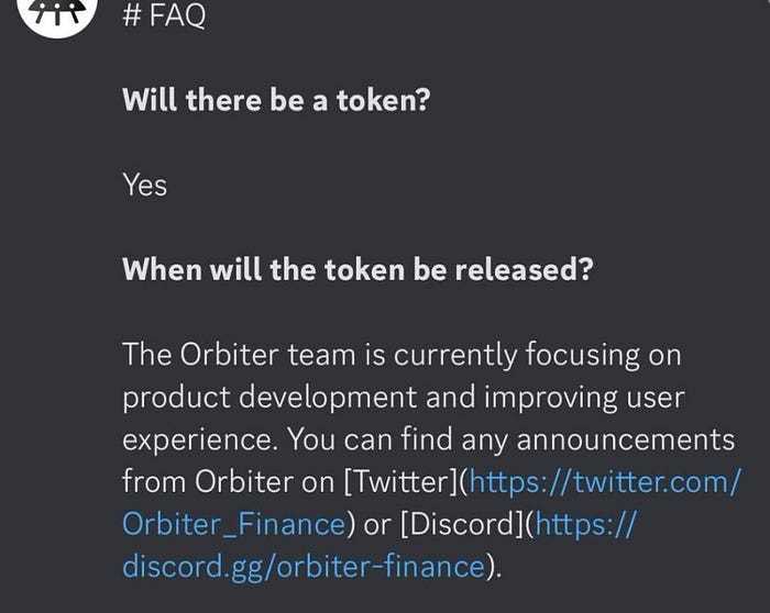 Rewards for Participating in Orbiter Finance's Token Distribution Programs