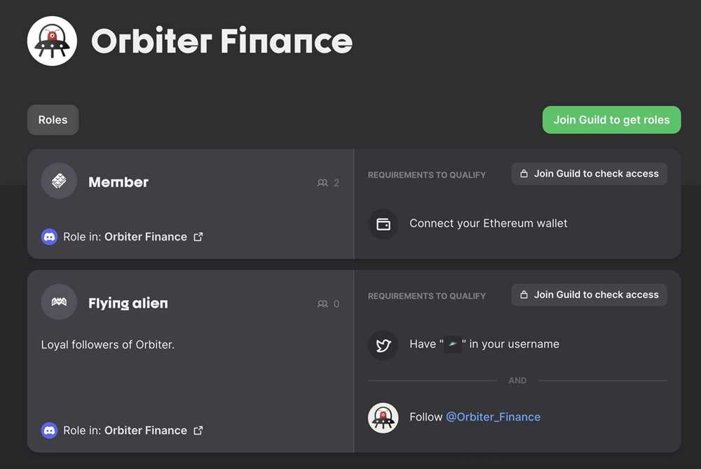 How to Join Orbiter Finance's Guild