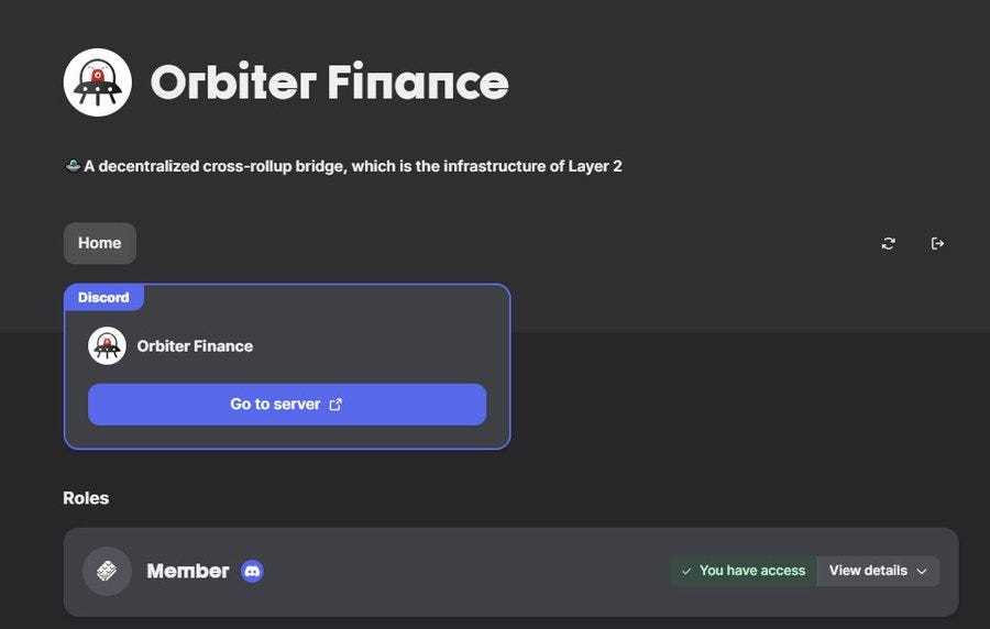 Step 3.8: Check your Orbiter Finance Account